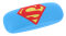 Brillenetui mit Stickerei "Superman" mit Metallscharnier