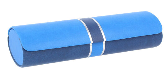 Hübsches Brillenetui KINSKI in ovaler Form mit Magnetverschluss in Blau