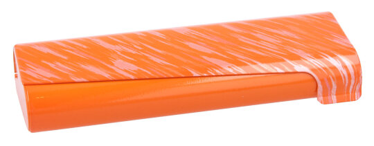 Praktisches Alu-Brillenetui - Bastian - in Orange