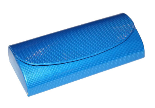 Brillenetui APOLLO - glänzende Carbon-Optik blau