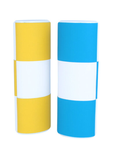 Zauberetui | Logic | Change Brillenetui weiß - Medium lang - bicolor gelb/türkis