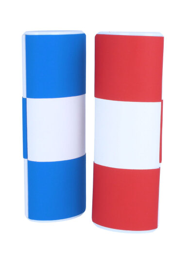 Zauberetui | Logic | Change Brillenetui weiß - Medium lang - bicolor rot/blau