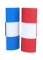 Zauberetui | Logic | Change Brillenetui weiß - Medium lang - bicolor rot/blau