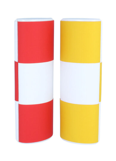 Zauberetui | Logic | Change Brillenetui weiß - Medium lang - bicolor rot/gelb