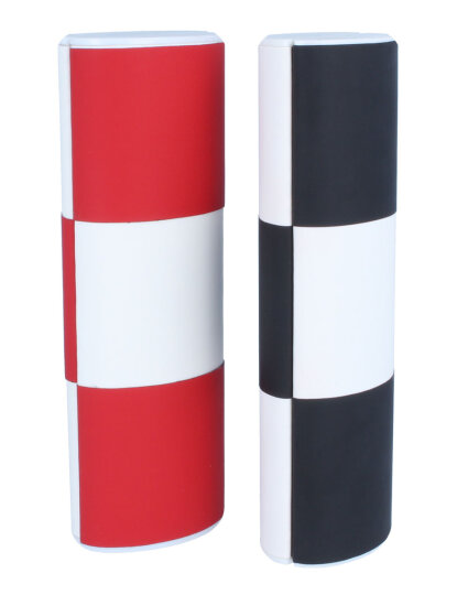 Zauberetui | Logic | Change Brillenetui weiß - Medium lang - bicolor rot/schwarz