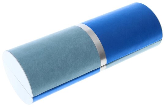 Hübsches Etui DOMINIK / PETE in der Farbenkombination Blau / Blaugrau