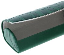 Stilvolles Brillenetui Enrico in Grün mit Magnetverschluss und silbernem Akzent