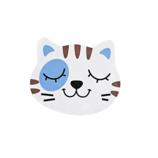 Microfasertuch in Form einer KATZE in blau