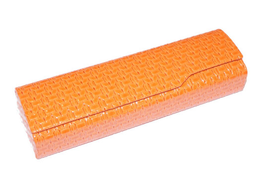 elegantes Brillenetui LOLA in Flechtoptik - orange