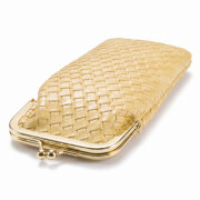 Brillen-Taschenetui SPRY Beige im Flechtdesign –...