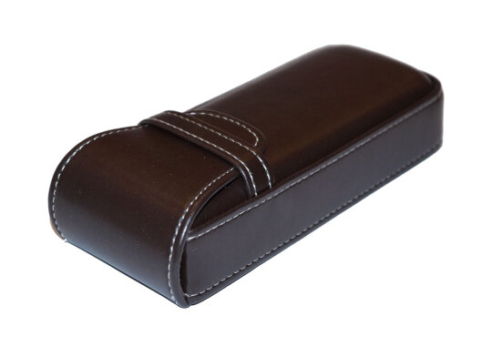 Einsteck - Brillenetui aus Kunstleder MANNI - braun