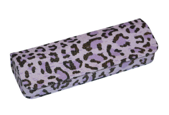 stabiles Brillenetui LEO mit Magnetverschluss lila