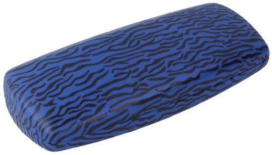 Brillenetui MADAGASKAR mit Metallscharnier und Prägung - Dunkelblau