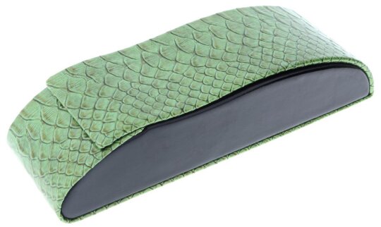 elegantes Klappetui mit Metall-Korpus TATTI Grün-Schwarz