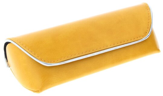 gelbes Taschenetui aus Kunstleder mit magnetischem Verschluss HUCKY