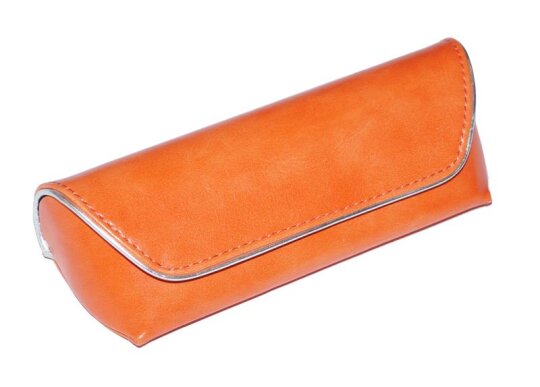 orangenes modernes Taschenetui aus Kunstleder mit magnetischem Verschluss HUCKY