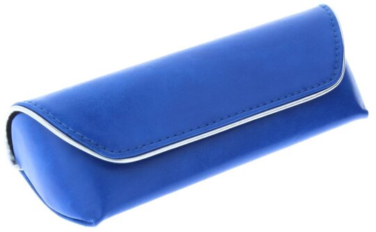 blaues modernes Taschenetui aus Kunstleder mit...