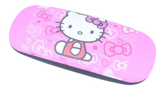 süßes Brillenetui für Kinder | HELLO KITTY  in rosa/schwarz