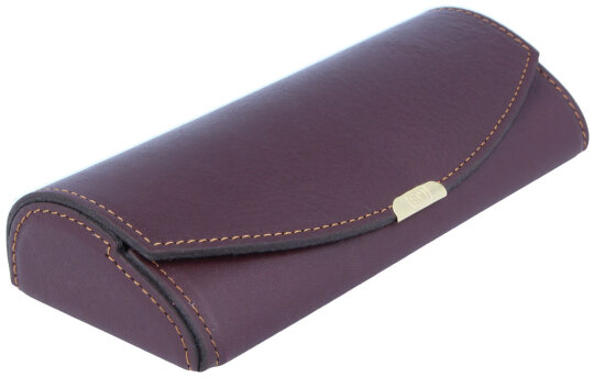 Edles Etui mit Druckknopf in Braun - CHRISTL - echtes Leder