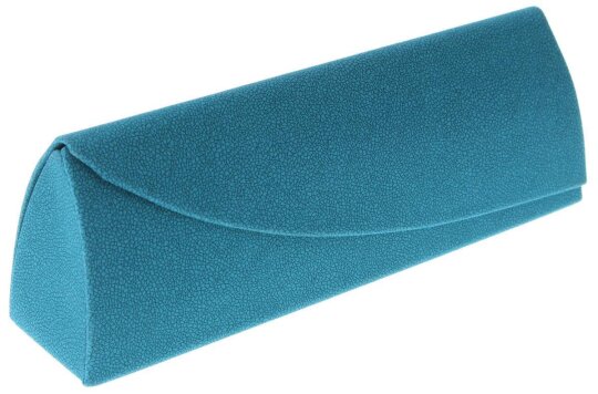 schönes Brillenetui DREIECK  in grün mit Magnetverschluss