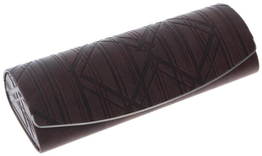 ovales Etui SVENI mit Magnetverschluss und Bildprägung in Braun