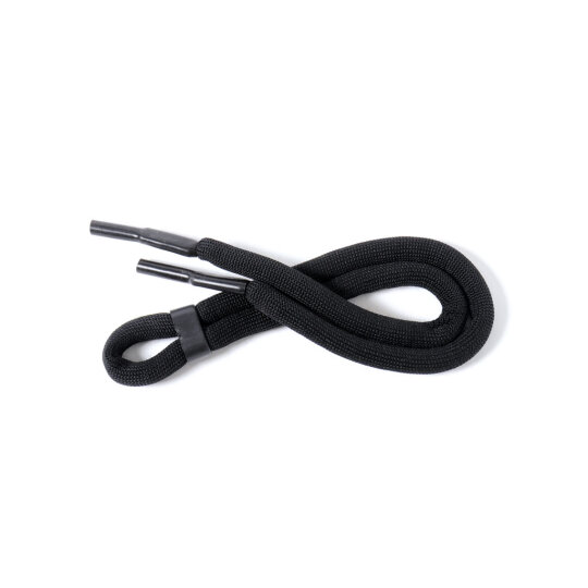 schwimmfähiges Brillenband in schwarz oder orange  mit Tube-Endstück