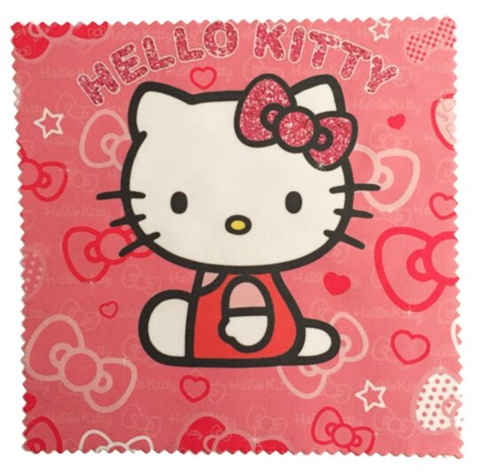 Microfasertuch zur Brillenreinigung - Motiv Hello Kitty