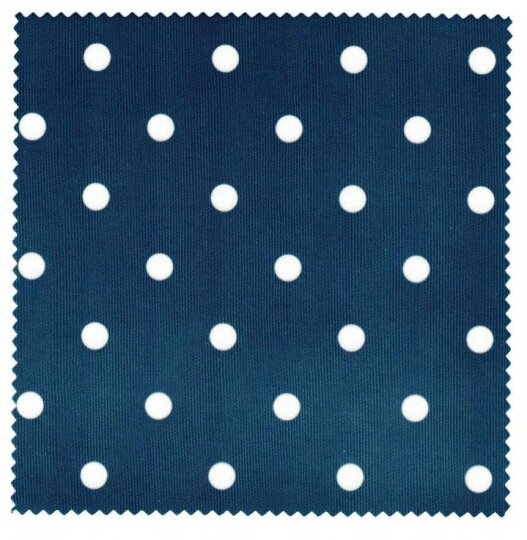 Microfasertuch zum Brille reinigen - blau mit weißen Punkten