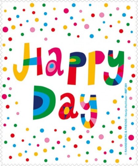 Rannenberg & Friends Brillenputztuch "Happy Day" aus recyceltem PET
