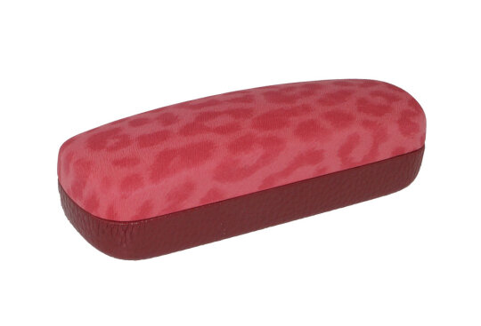 Brillenetui in rot mit Metalscharnier