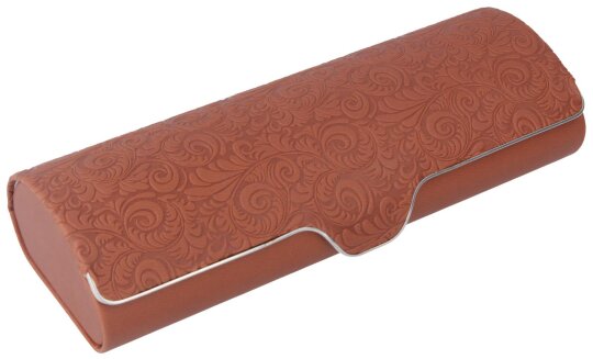 Hübsches Brillenetui "Florina" groß mit Magnetverschluss in Braun