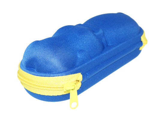 Niedliches Brillenetui für Kinder in Nilpferd Form blau