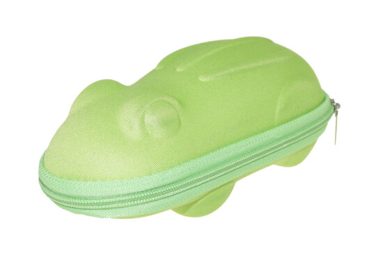Niedliches Brillenetui für Kinder in Frosch Form grün