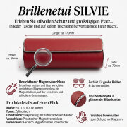 Edles Brillenetui "SILVIE" in Seidenoptik und...