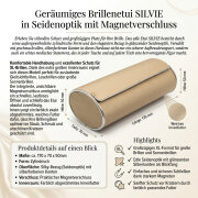 Edles Brilenetui "Silvie" in Seidenoptik und...
