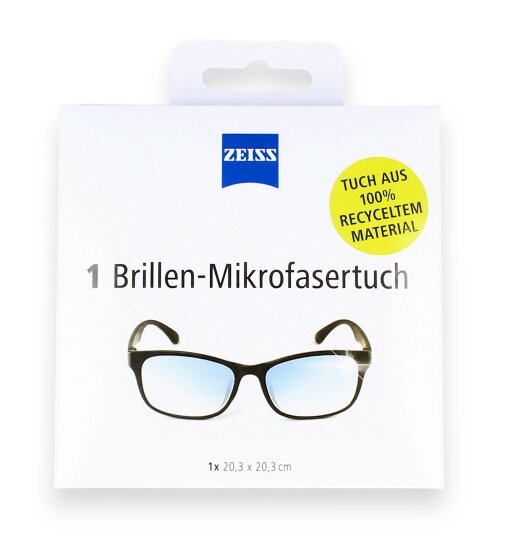 ZEISS Mikrofasertuch für Brillen & Displays (20x20cm) – Sanfte Reinigung ohne Streifen