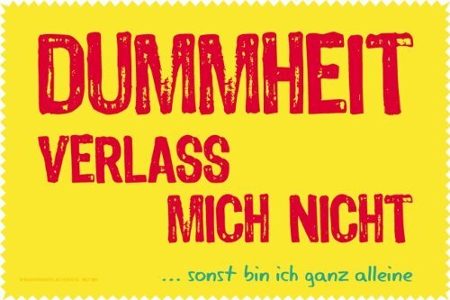Microfasertuch / Laptoptuch "Dummheit" Rannenberg und Friends
