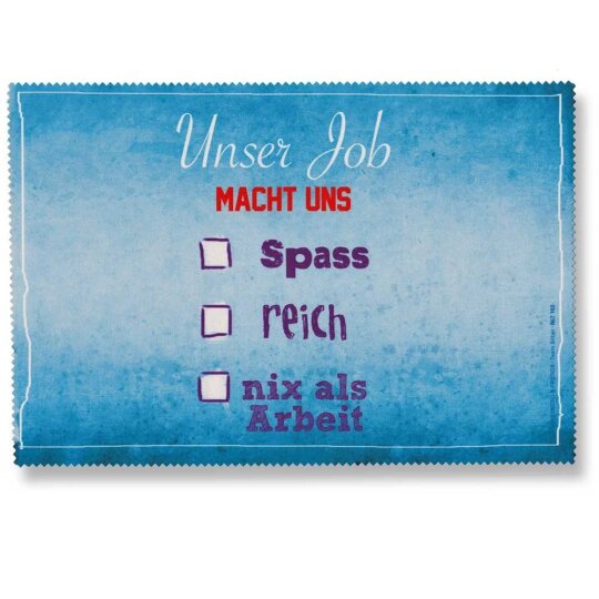 Microfasertuch von Rannenberg & Friends "Unser Job"