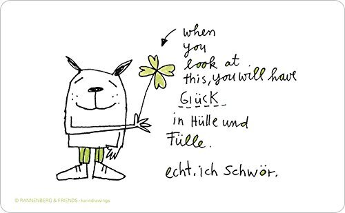 Robustes Schneidebrettchen / Frühstücksbrettchen Rannenberg & Friends "Glück in Hülle und Fülle"