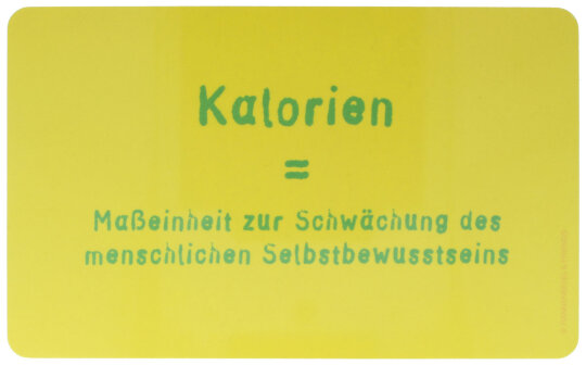 Robustes Schneidebrettchen / Frühstücksbrettchen Rannenberg & Friends "Kalorien = Maßeinheit zur Schwächung des ..."