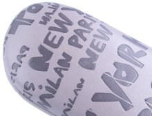 Hartschalen - Brillenetui "CITY" mit Metallscharnier und Schriftprägung in Grau