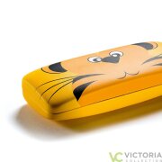 Süßes Brillenetui LUCKY gelb mit Tiger-Motiv