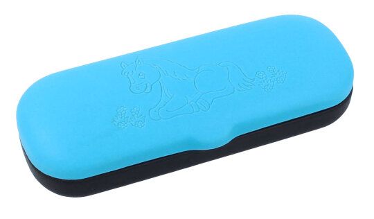 niedliches Brillenetui für Kinder  PONY   in blau