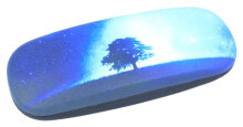 schönes Brillenetui mit Metallscharnier  -  BAUM IM...