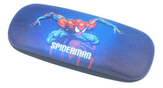 cooles Brillenetui für Kinder - SPIDERMAN - in blau mit Metallscharnier