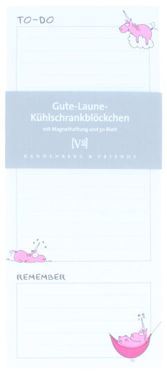 Praktisches Rannenberg & Friends Kühlschrank-Blöckchen "Einhorn To-Do-Liste"