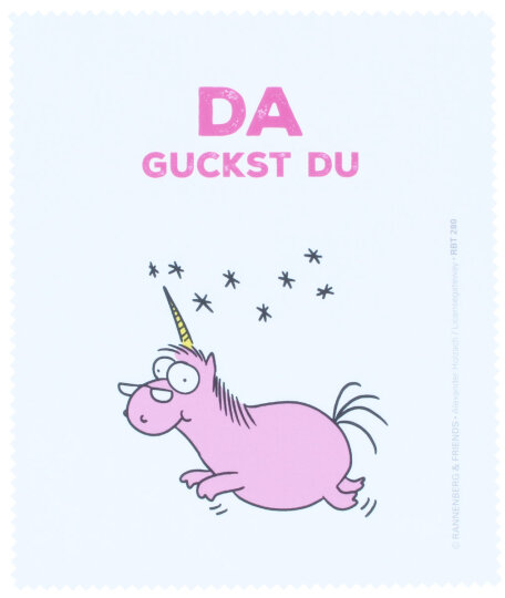 Brillenputztuch / Microfasertuch von Rannenberg & Friends "Da guckst Du"