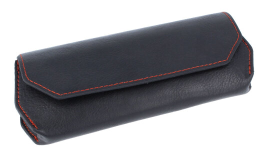 elegantes Brillentäschchen mit Magnetdruckknopf  in  schwarz