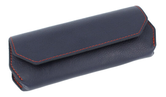 elegantes Brillentäschchen mit Magnetdruckknopf  in dunkelblau