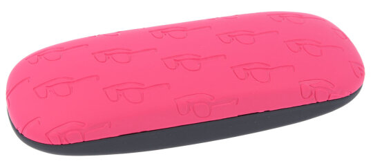 Stylisches Hartschalen-Brillenetui "Adria" mit Prägung - BRILLE - in Pink